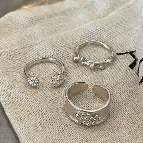 手作925纯银小众可调节戒指