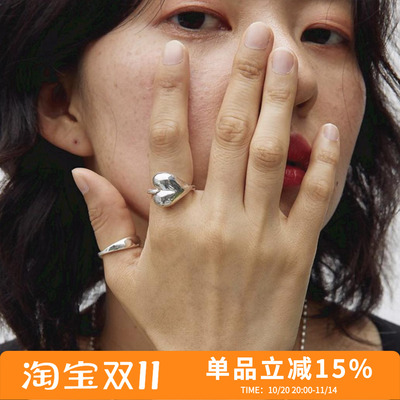 plnt女银日韩博主同款戒指简约