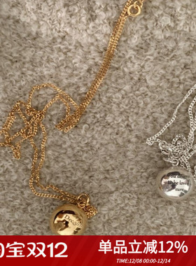 灵魂穿搭通体925纯银小众简约圆球项链女ins时髦球形吊坠毛衣链