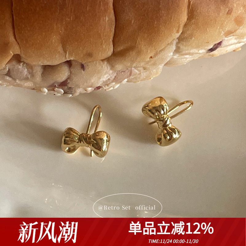 复古镀18k金女韩系耳环节日
