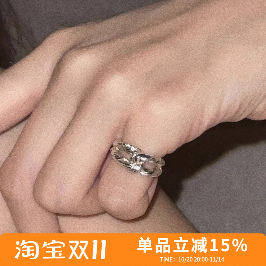 morethancheese女纯银复古戒指