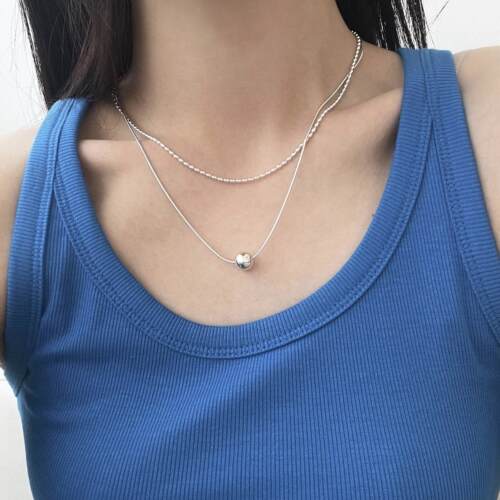 纯银s925蛇骨女简约项链