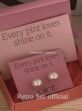 吴小姐韩代同品质施华洛珍珠简约日韩耳环纯银钉ins博主fere同款