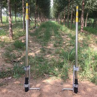 不锈钢抄网杆伸缩定位杆地插杆加粗加厚3米4米5米6米地插伸缩杆子
