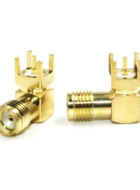 SMA-KWE/KE射频接头 内孔 内针 弯头 卧式 RF天线座 弯脚 90度