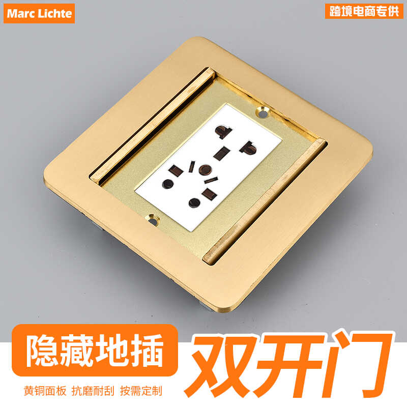 120型全铜面板双门多用插