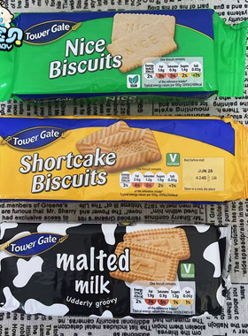 现货 英国Tower gate牛奶饼干酥性曲奇shortcakes饼干 nice