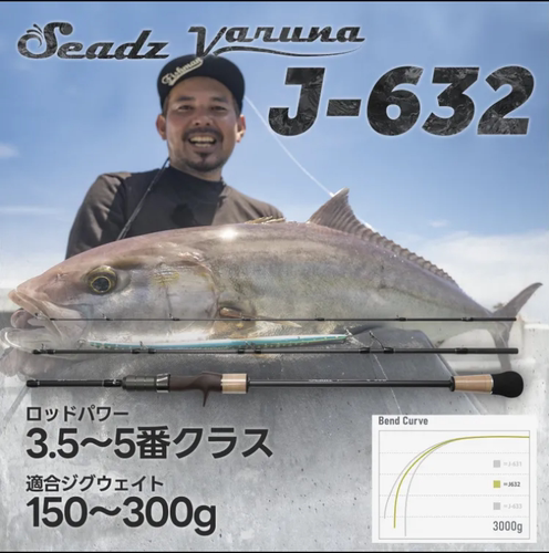 25新款 FISHMAN 铁板竿 三节铁板竿 日产Seadz varuna J-632