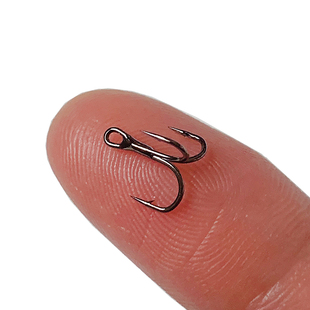 奥金ST36超小微物三本钩二倍加强白条马口锚钩路亚假饵亮片钓鱼钩