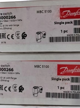 danfoss 压力开关MBC5100 061B000266 +0.2/10bar