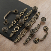 柜子门把手柜门欧式 仿古复古衣柜家具小拉手 抽屉单孔橱柜北欧法式