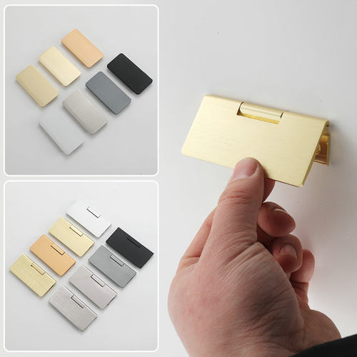 现代简约抽屉暗拉手平扣橱柜把手