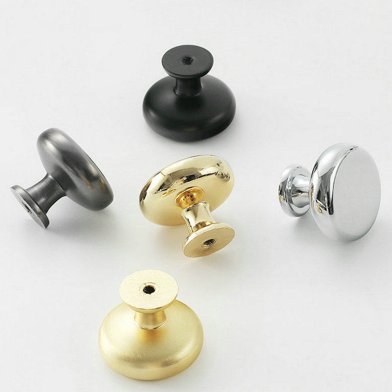 小拉手抽屉黑色圆形单孔现代简约