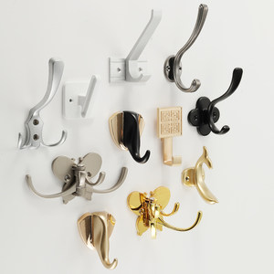 优凡家装五金企业店轻奢挂钩进门玄关鞋柜衣服衣柜墙壁壁勾挂金属衣帽钩免打孔挂衣钩