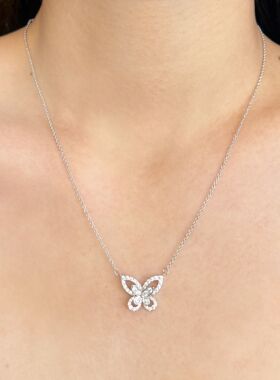 纯铜项链 【蝴蝶眨几次眼睛项链】小允姐姐2026新款气质时尚项链