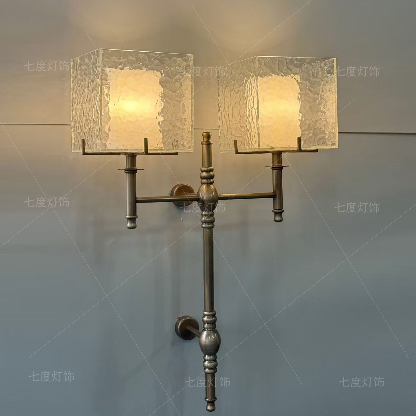 壁灯定制不锈钢材超长杆子屏风灯