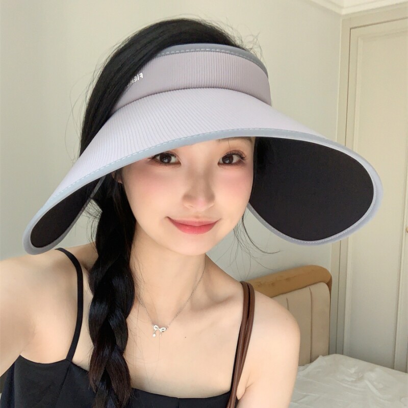 新款大檐防紫外线空顶遮阳帽女图片
