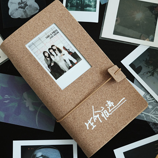 34寸拍立得收纳中国旅行纪念收集盖章照片收纳活页本便携手账相册