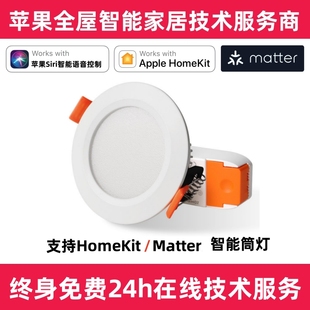 Matter筒灯 wifi嵌入式智能灯吸顶灯可调光Alexa/homekit/Google