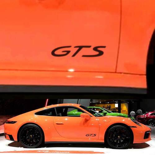 适用保时捷911GT3RS车贴拉花GTS车门改装饰贴纸个性车尾部贴画992