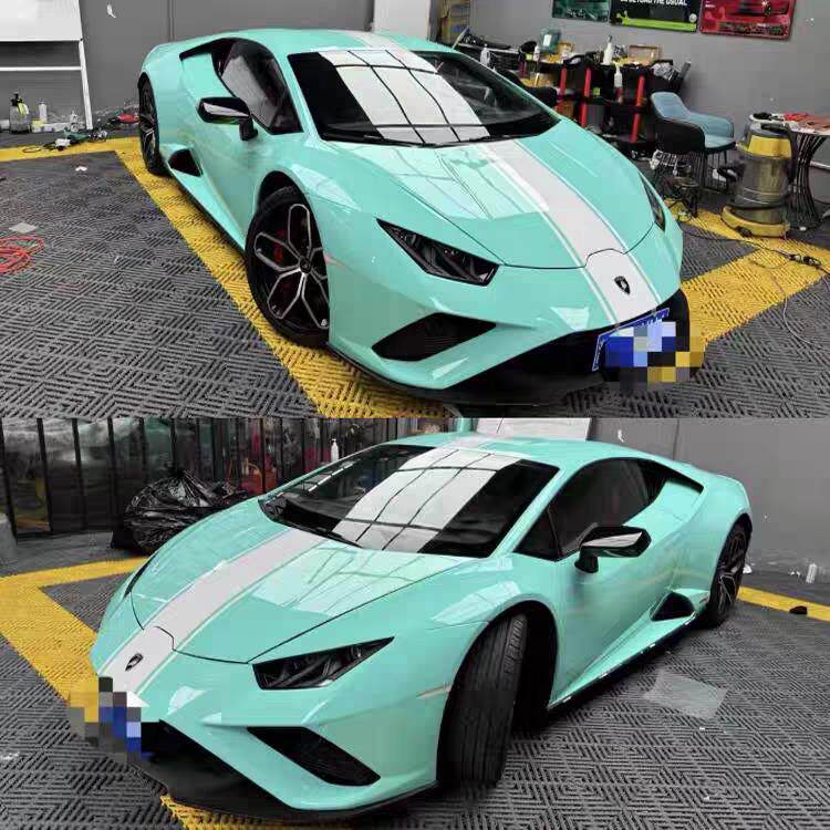 贴兰博基尼uracan全车个性车 小牛 运EVO汽车机盖兰博基尼彩条装