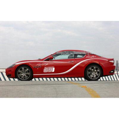 适用于玛莎拉蒂GT拉花总裁车贴保时捷彩条车身跑车法拉利汽车装饰