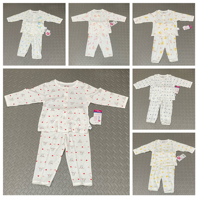 宝宝春夏全棉内衣套装婴幼儿对襟套秋衣秋裤纯棉