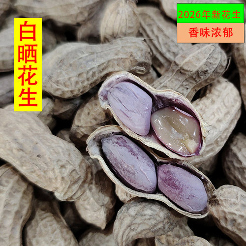 福建永泰嵩口小花生熟晒咸花生红皮白晒花生生花生米生花生仁