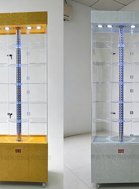 亚克力旋转展示柜产品货架陈列柜