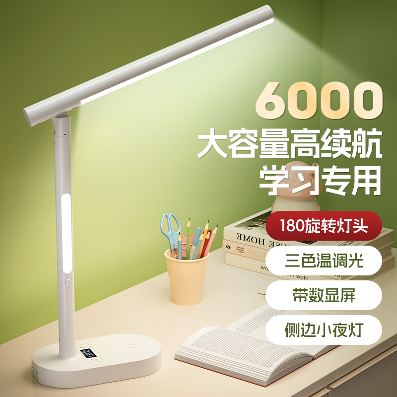 儿童学生防近视学习专用护眼灯写作业台灯插充电式书桌阅读宿舍灯