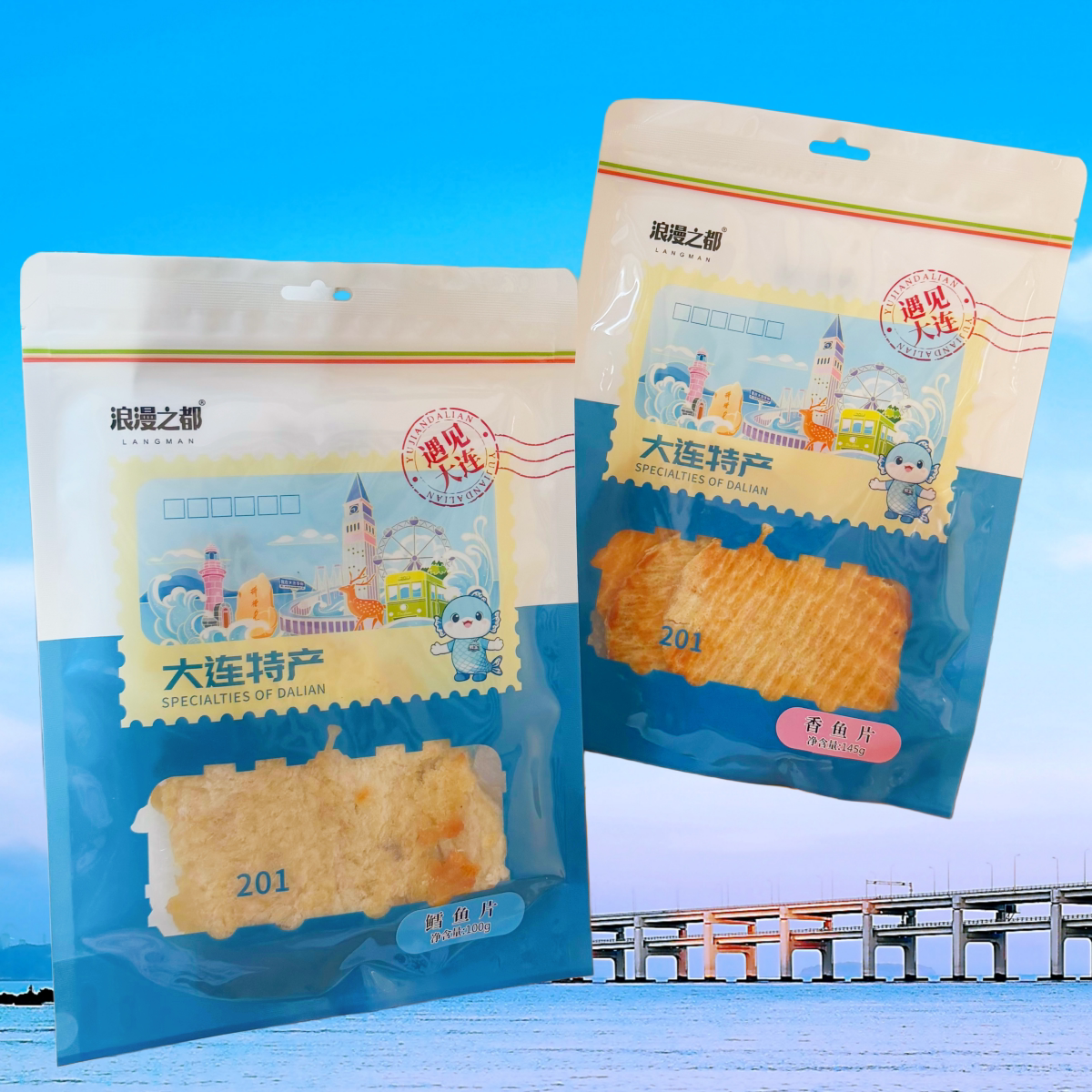 大连浪漫之都鳕鱼片香鱼片即食烤鱼片零食小吃特产食品礼品手信