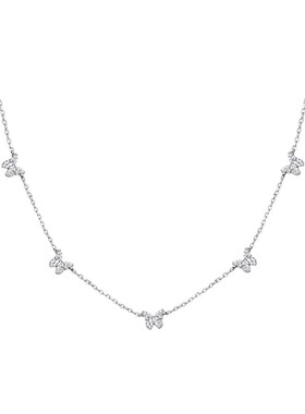 亚马逊跨境专供蝴蝶锁骨链女2025新款吊坠项链轻奢高级百搭毛衣链