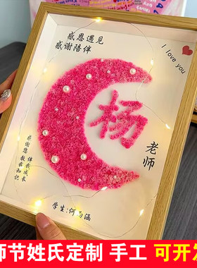 教师节礼物送老师姓氏定制学生画