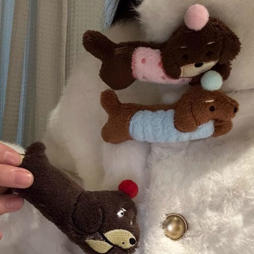 小狗发夹可爱萌趣毛绒趣味发饰