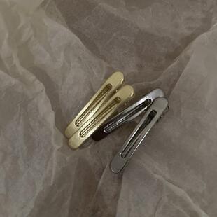 韩系简约金属发夹女款 前额侧边刘海夹碎发夹子甜酷少女发卡头饰