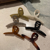 发量多超大号13cm大发抓琥珀雾面磨砂夹子随性后脑勺盘发抓夹发饰