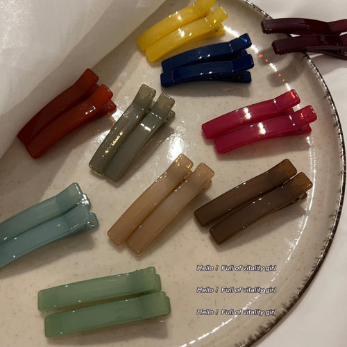 元气满满鸭嘴夹可爱少女果冻色