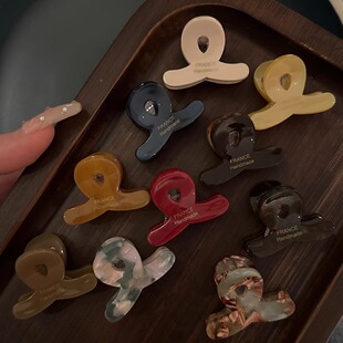 在某个时刻 醋酸交叉小顶夹彩色气质小众公主头侧边前额碎发夹