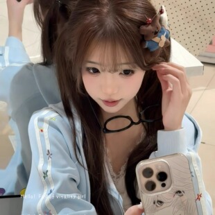 萌宝宝来喽~可爱少女小熊发夹韩系卡通牛仔背带熊边夹发卡