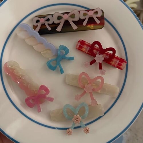 甜心蝴蝶结醋酸鸭嘴夹