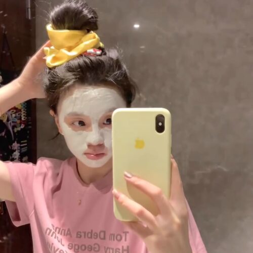 韩系ins风黄色大肠发圈