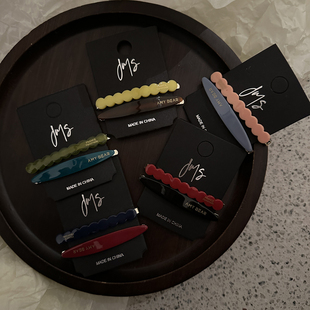 韩系醋酸气质温柔发夹高级感撞色百搭侧边刘海一字夹ins发饰