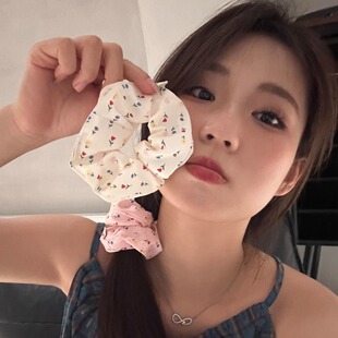 元 气满满韩系ins风甜美少女心碎花大肠圈简约百搭扎马尾头绳头饰
