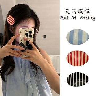 元 气满满韩系ins风甜美少女心醋酸弹簧发夹发饰边夹可爱简约森系