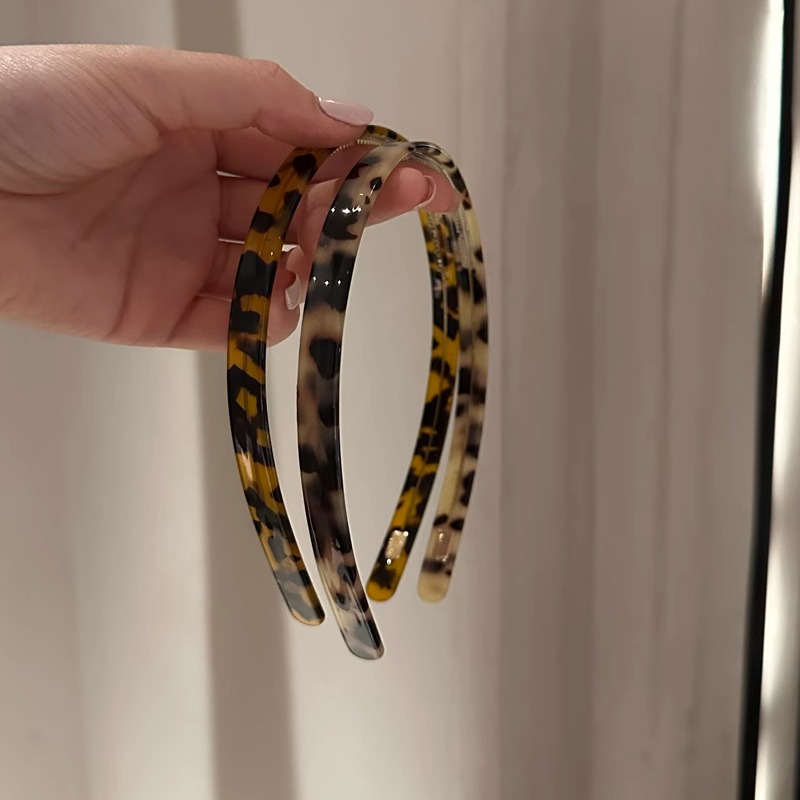 网红豹纹洗脸化妆头箍ins
