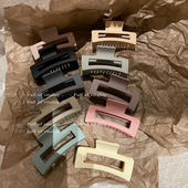 大号韩国ins橡皮磨砂米白网红夹子发抓后脑勺随性抓夹洗澡发夹