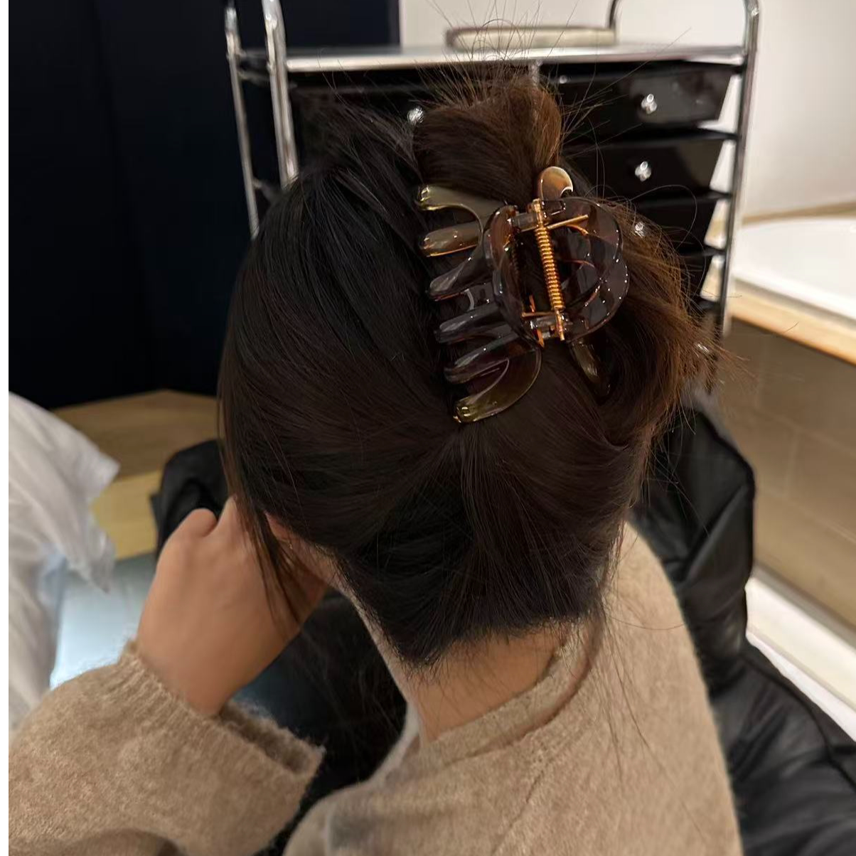 元气欧美大号南瓜鲨鱼夹百搭