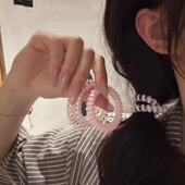 夏日缤纷糖果色系波点电话线发圈高弹力扎发头绳简约气质耐用发绳