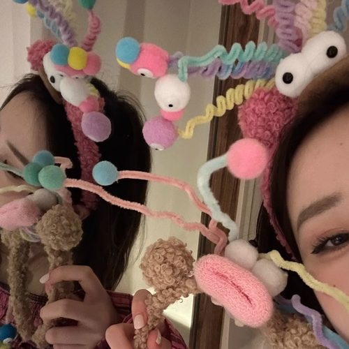 扭扭棒毛绒可爱发箍搞怪