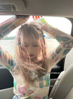 传送快乐讯号~星星爆闪发夹个性甜辣前额侧边碎发顶夹小号发饰